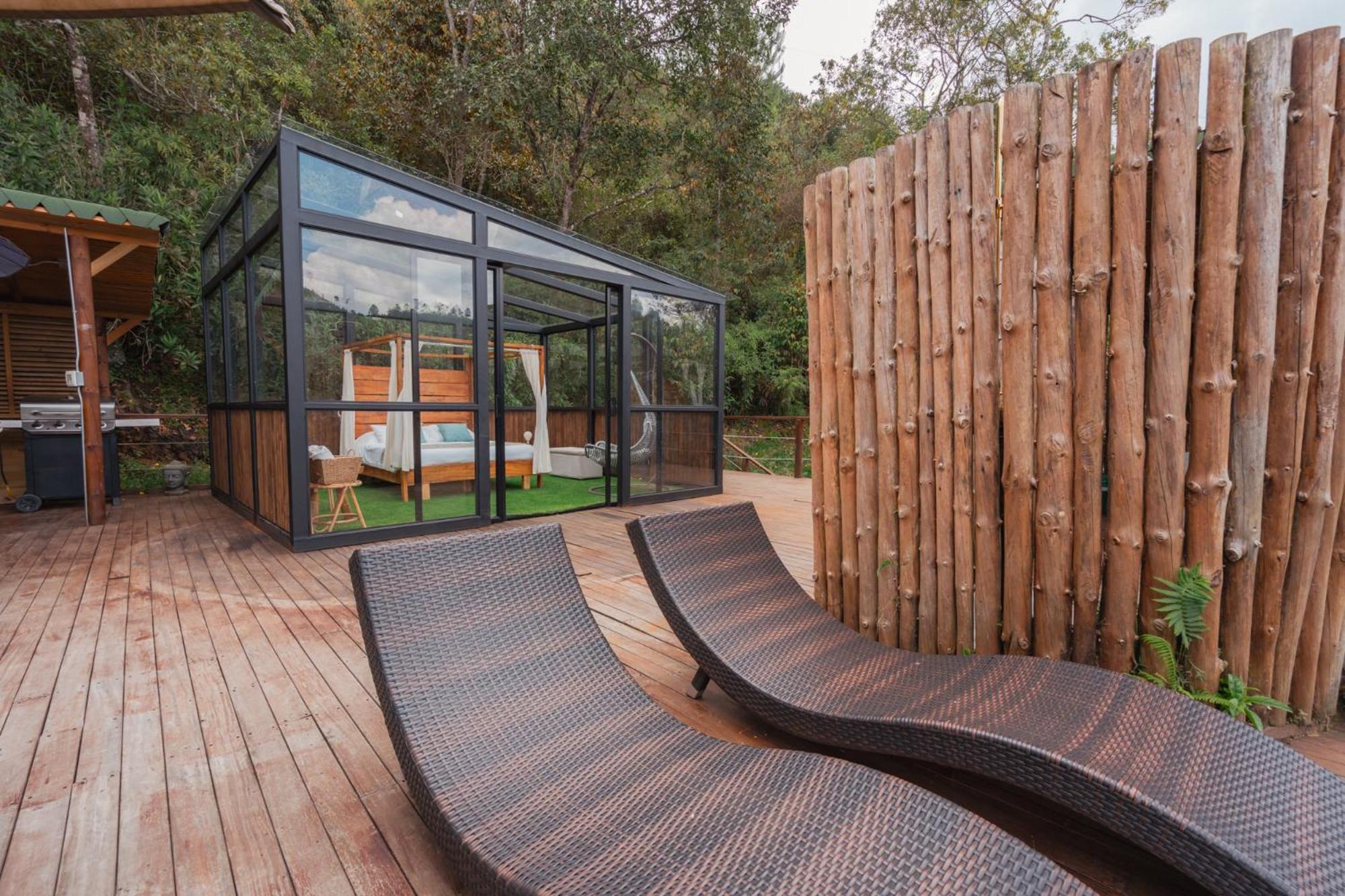 Bubblesky Glamping 40 Min From Medellin Hotel เอล เรติโร ภายนอก รูปภาพ